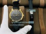 Swiss Replica Vacheron Constantin Traditionnelle Day-Date Watch Yellow Gold Black Dial